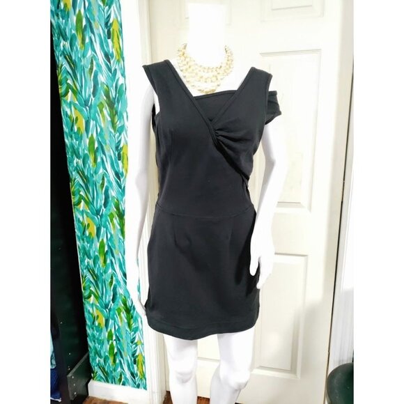 NWT IRO Womens Asymmetrical Strappy Bodycon Jersey Dress Black Size 0/XS - Picture 5 of 12
